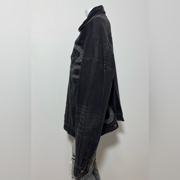 EUC Amiri Crystal Snake Denim Jacket - Picture 3 of 14